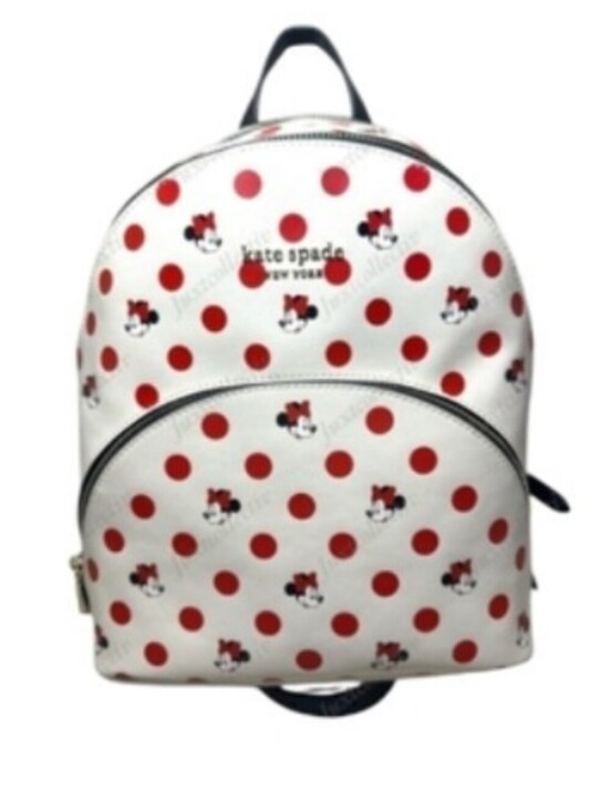 NWOT Disney Parks Kate Spade ♠️ Minnie Mouse Polka Dot White Backpack main image 5